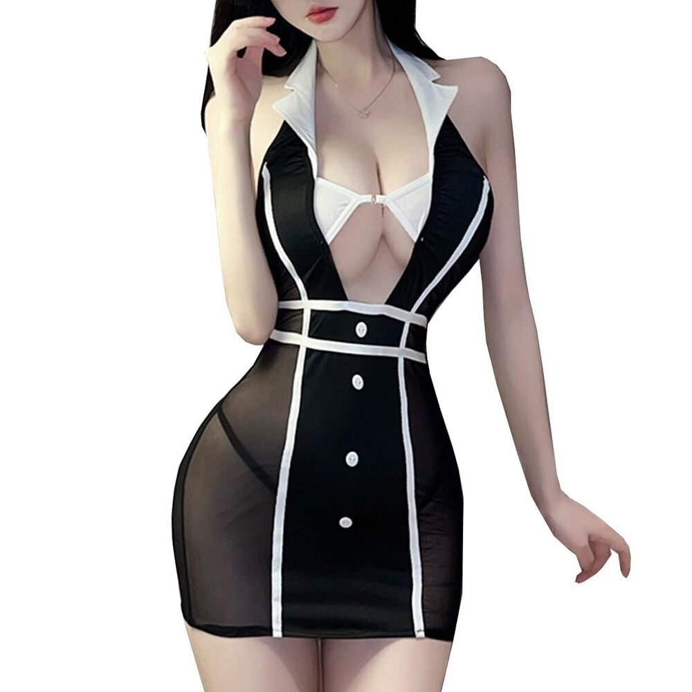 4956 Sexy Secretary Lingerie Sexy Cosplay Lingerie Teacher Nurse Nun Flight